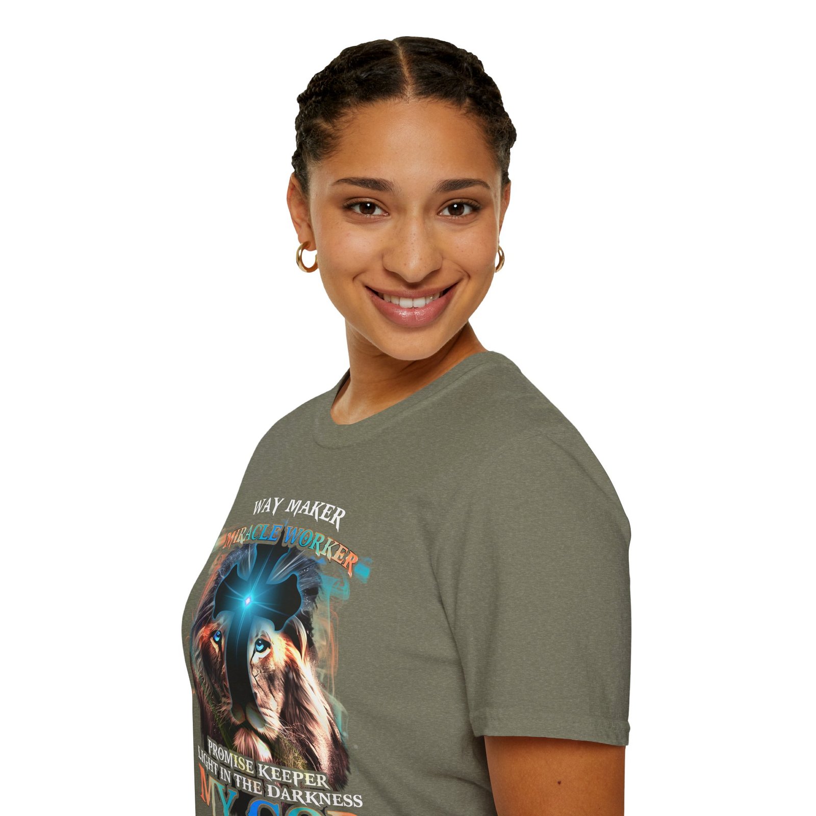 Inspirational Christian T-Shirt with Floral Design, Faith-Based Apparel, Gift for Believers, Motivational Quote Tee, Bible Verse Shirt - Image 25