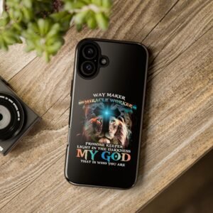 Inspirational Phone Case | Christian Motivation | God Lion Design | Perfect Gift | Religious Decor | Tough Cases
