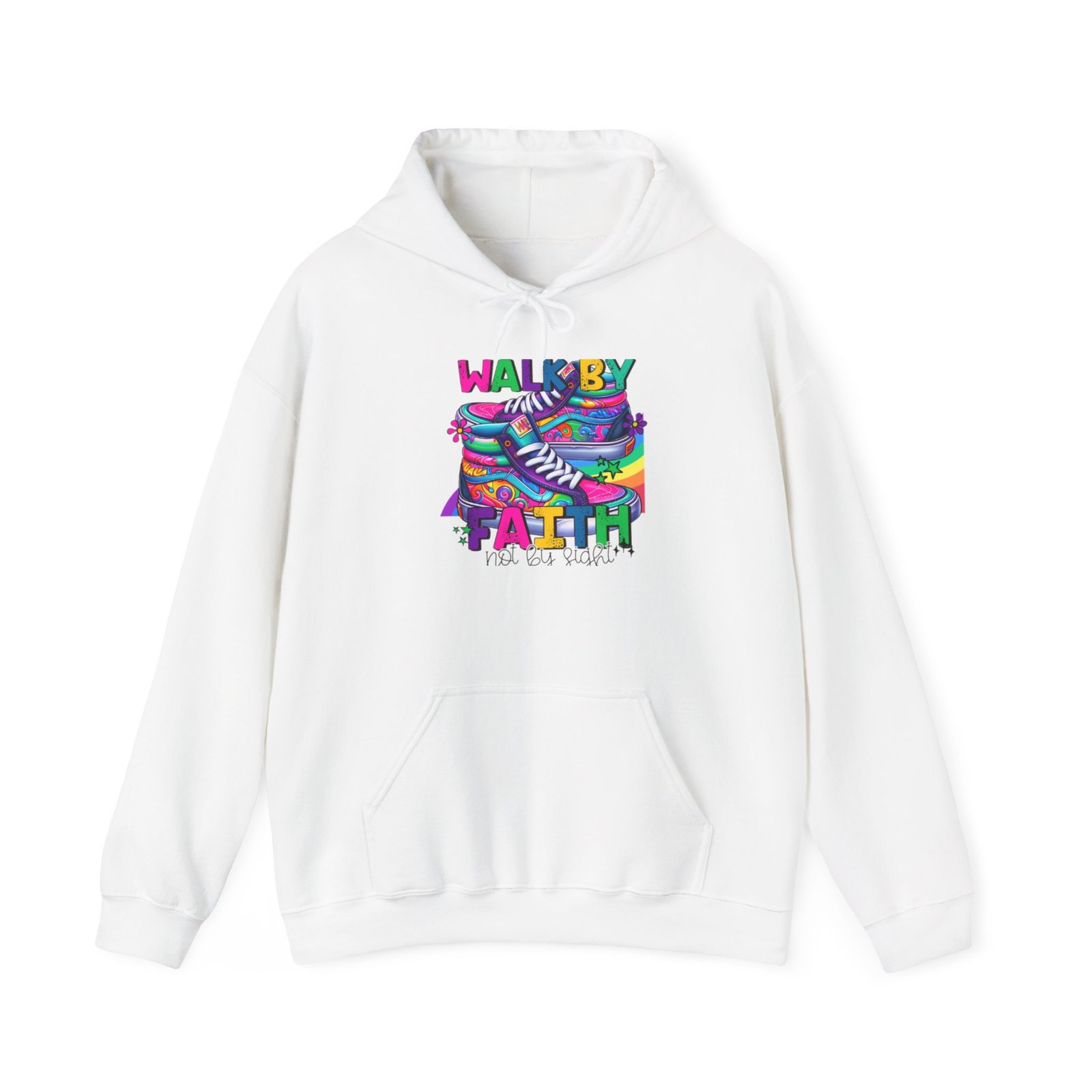 Faith Walk Hoodie – Colorful 'Walk by Faith' Inspirational Sweatshirt - Image 11