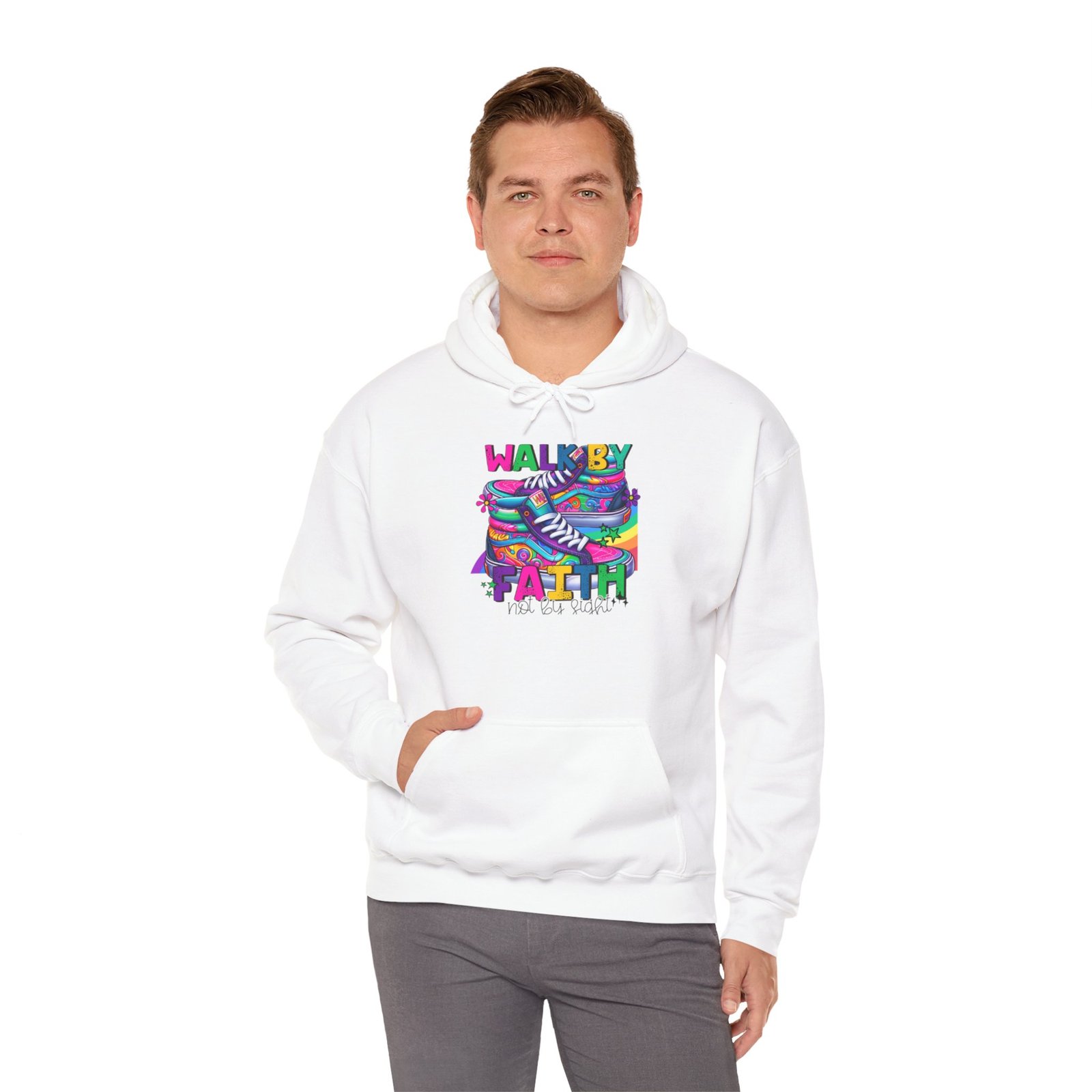 Faith Walk Hoodie – Colorful 'Walk by Faith' Inspirational Sweatshirt - Image 16