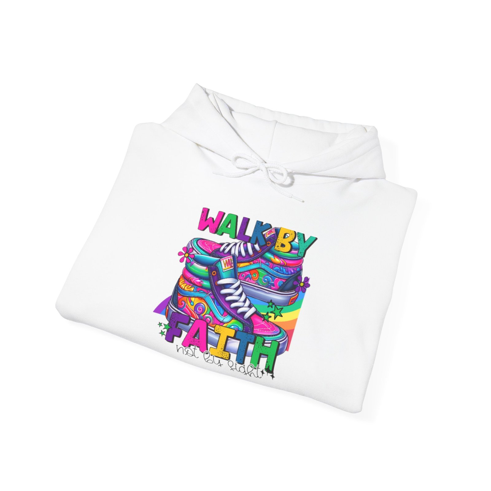 Faith Walk Hoodie – Colorful 'Walk by Faith' Inspirational Sweatshirt - Image 14