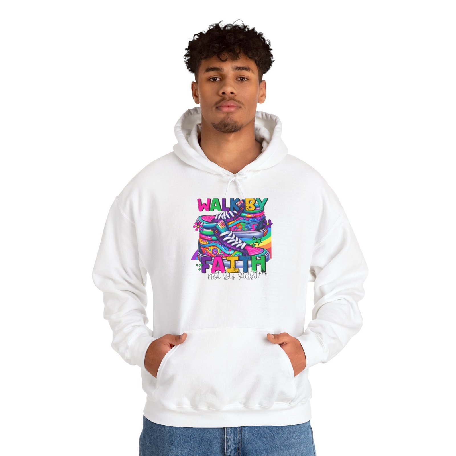 Faith Walk Hoodie – Colorful 'Walk by Faith' Inspirational Sweatshirt - Image 15