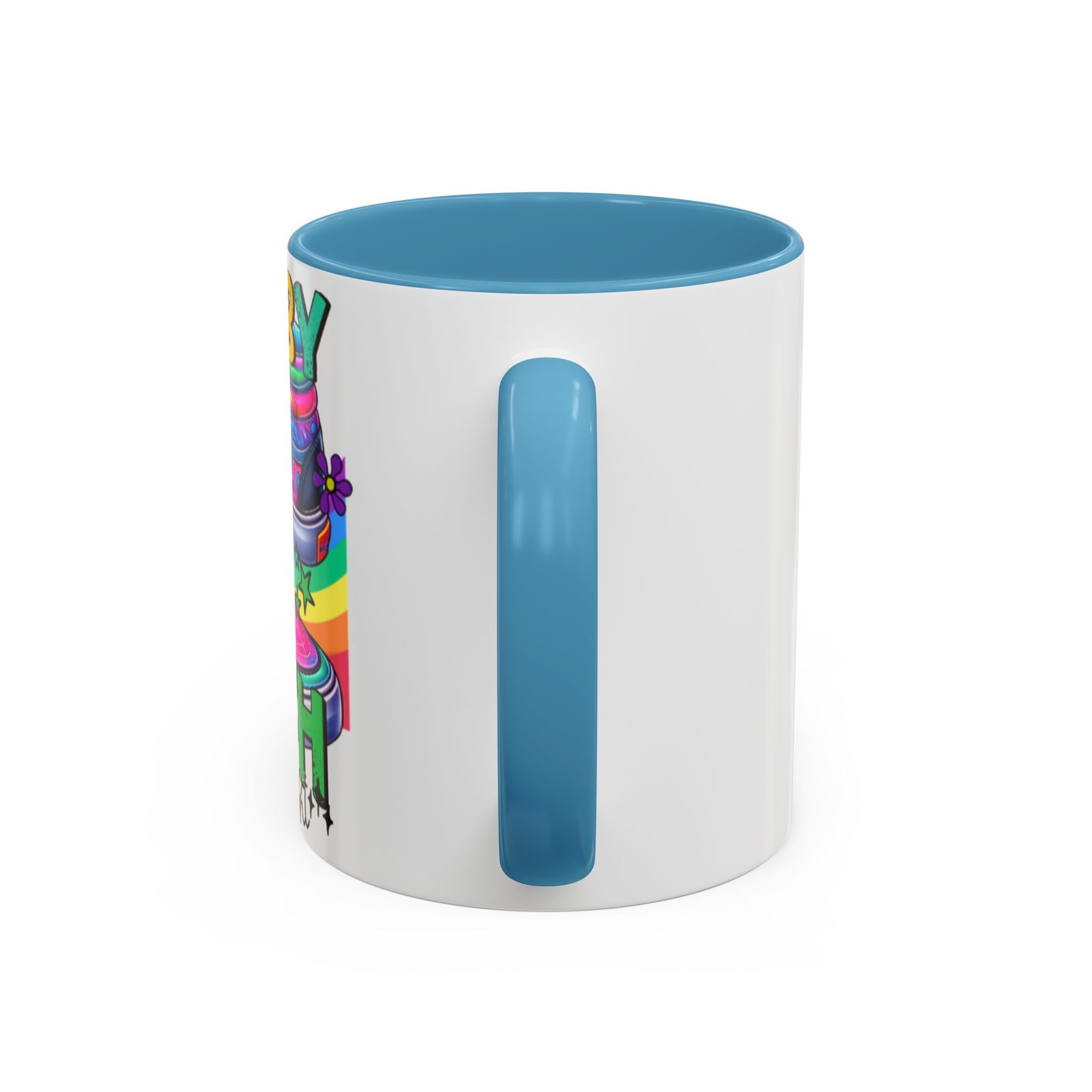 Accent Mug — "Walk by Faith Not by Sight" Colorful Sneakers Christian Coffee Mug - Image 5
