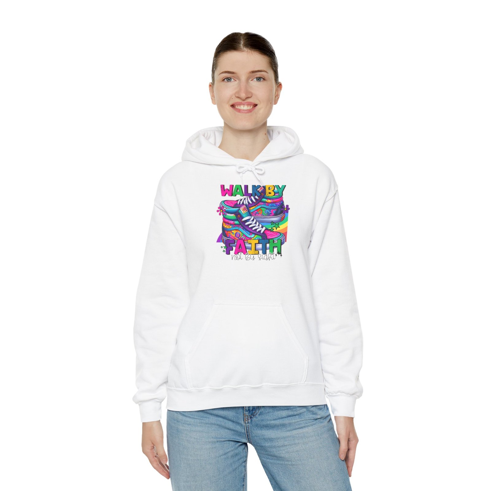 Faith Walk Hoodie – Colorful 'Walk by Faith' Inspirational Sweatshirt - Image 18
